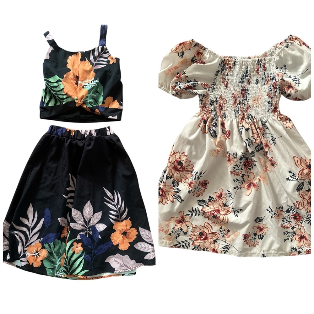 Floral Two-Piece and Dress Set KIDS